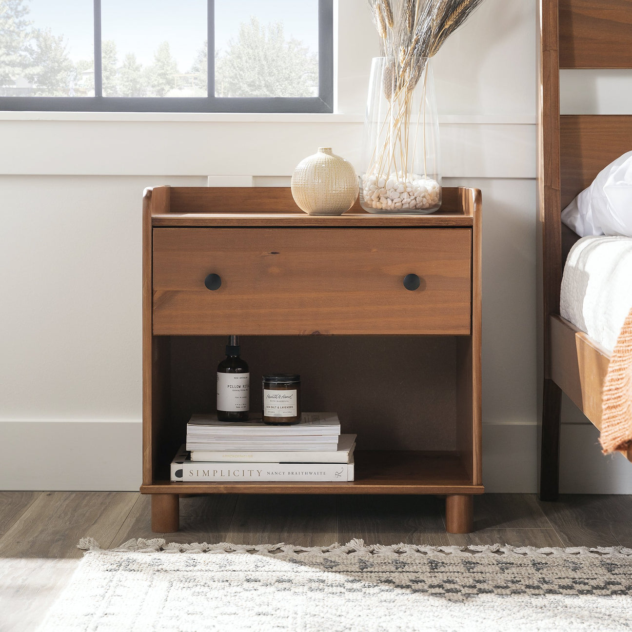 Claudia Solid Wood Nightstand